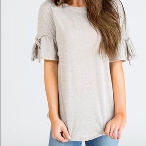 Ruffell tie sleeve tunic